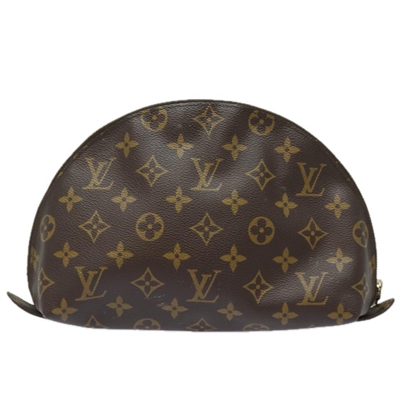 LOUIS VUITTON Monogram Trousse Demi Ronde Cosmetic Pouch M47520 LV Auth 81231 - Picture 2 of 16